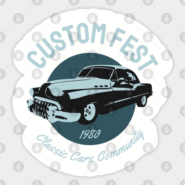 custom fest 1980 classic cars community Sticker by busines_night